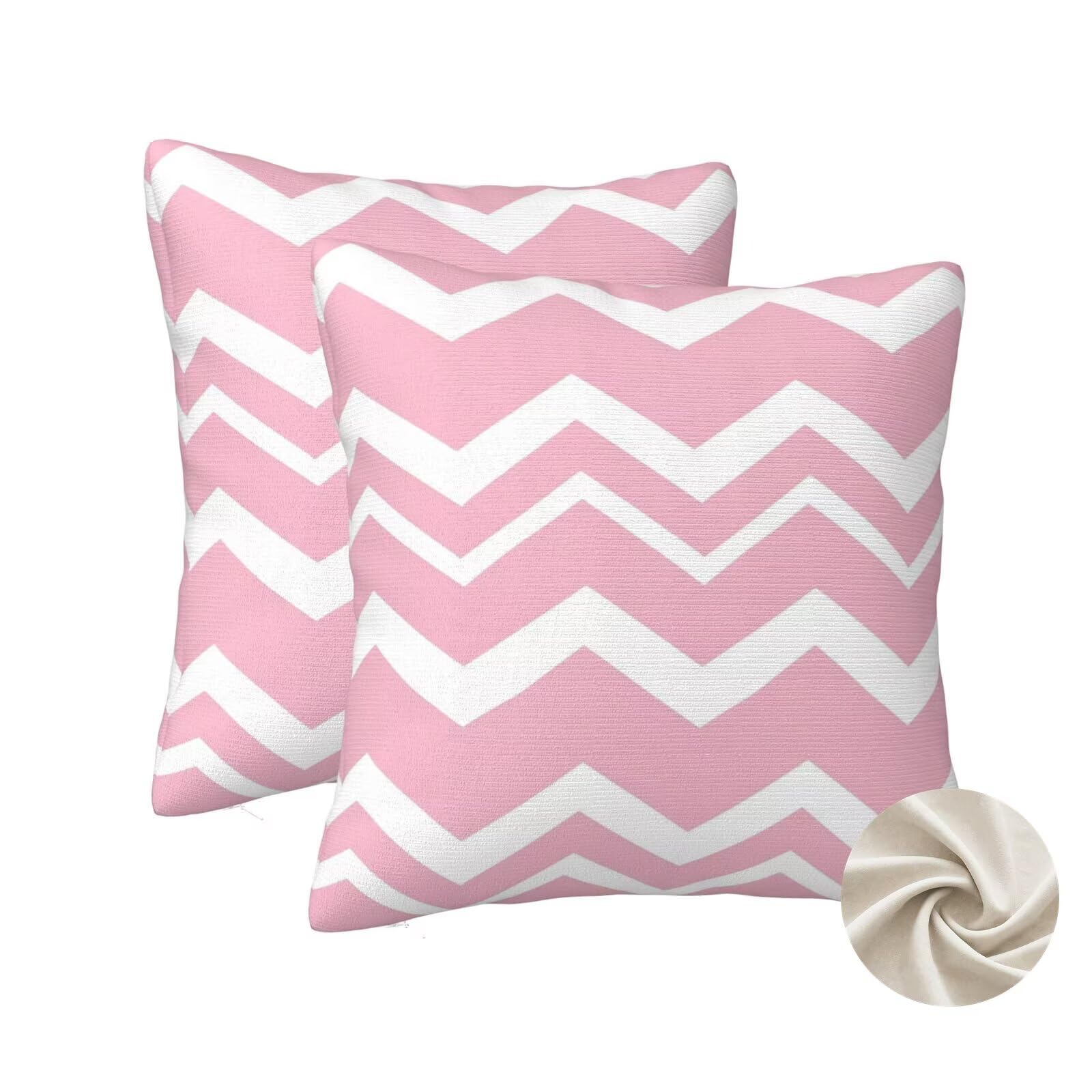 Taies d'oreillers rose 50x50 cm lot de 2 housse coussin canapé lit