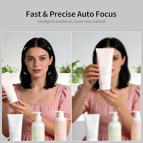 Miniatura 4 de TOALLIN Cámara web 4K UHD para PC, cámara web compatible con Windows Hola, reconocimiento facial, enfoque automático, micrófono integrado y