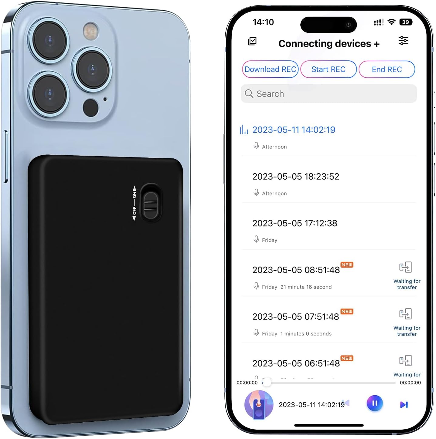 64GB Digital Voice Recorder Call Recording Device with