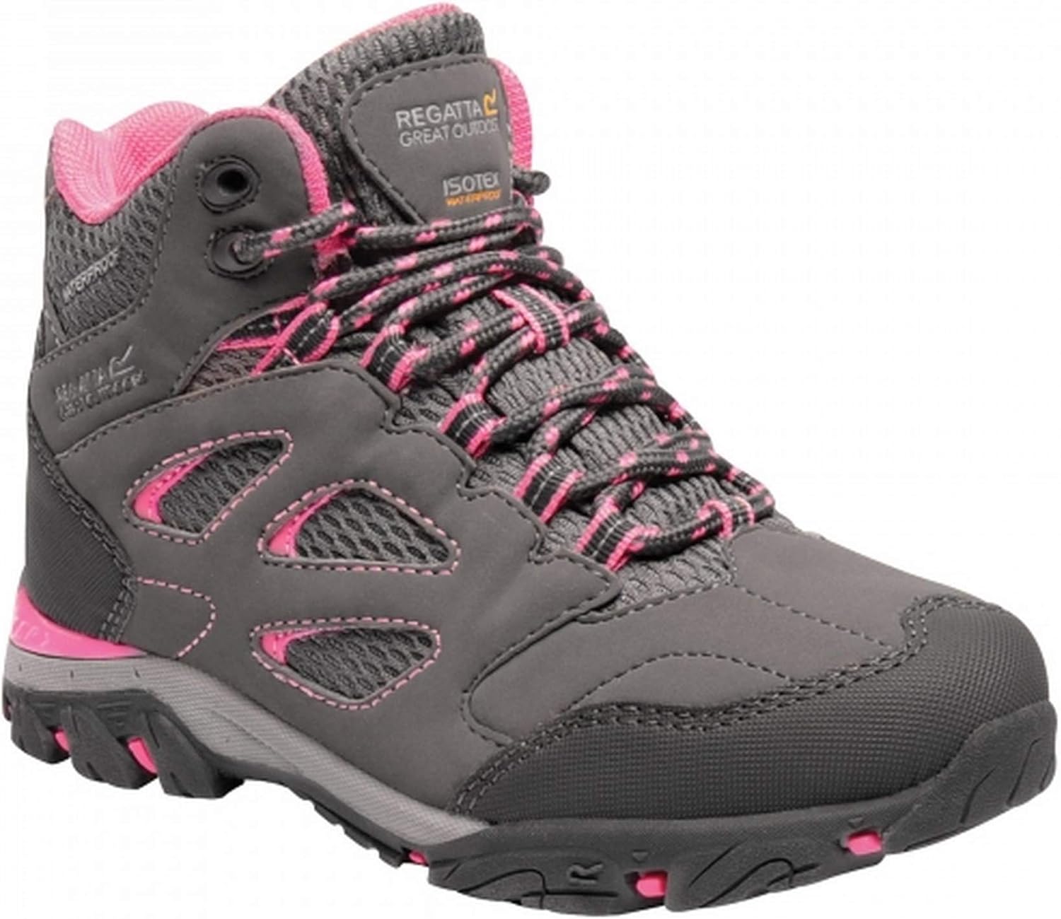 Regatta Childrens/Kids Holcombe IEP Junior Hiking Boots (12 M US Little Kid) (Steel/Tulip)