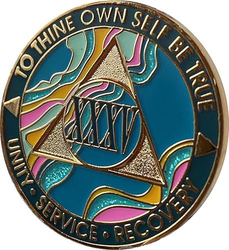 Miniatura 4 de Medallón AA de 35 años elegante mármol tahiti verde azulado y oro rosa plateado chip