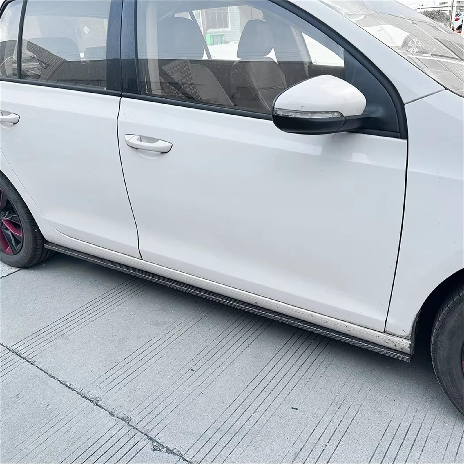 Aufsatz Seitenschweller Auto Stoßstange Winglet Zubehör Splitter Lip Seite Röcke Erweiterung Für VW Für Golf 6 MK6 2008 2009 2010 2011 2012 Auto-Seitenschweller
