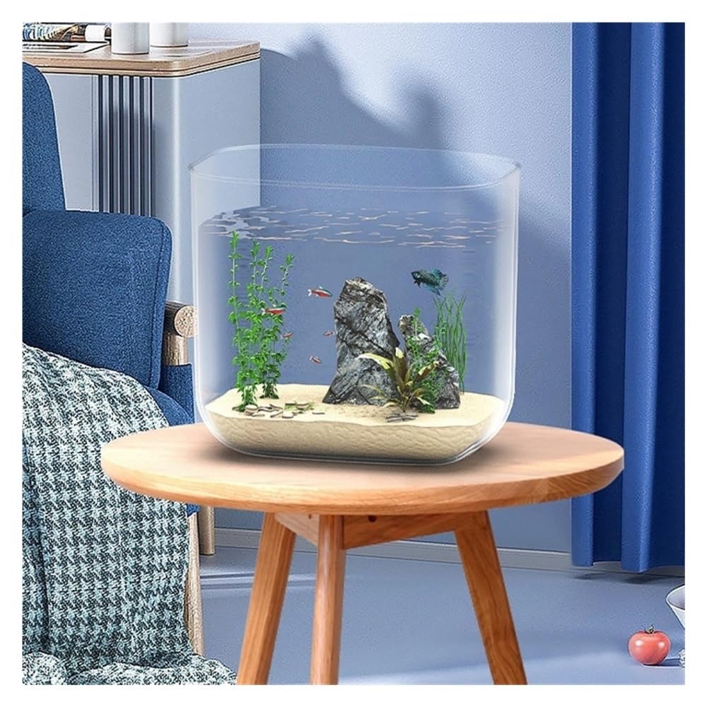 Aquarium Wohnzimmer-Aquarium, kleines, transparentes Acryl-Tisch-Aquarium ohne Rahmen