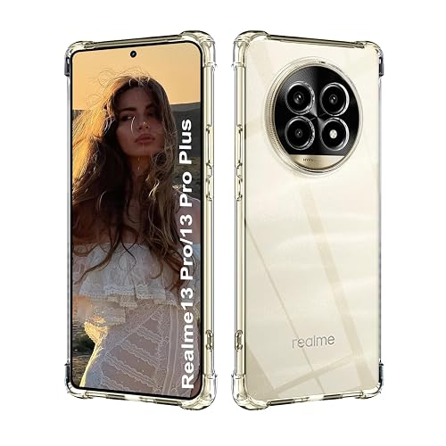 Lustree Premium Back Cover for Realme 13 Pro – Slim Soft TPU Case, Anti-Scratch Cover with Four-Corner Protection & Raised Camera Guard for Realme 13 Pro