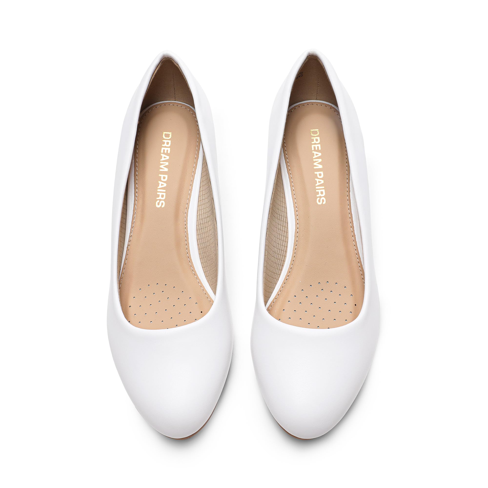 DREAM PAIRS Zapatos de tacón bajo mujer punta redonda cómodos trabajo boda