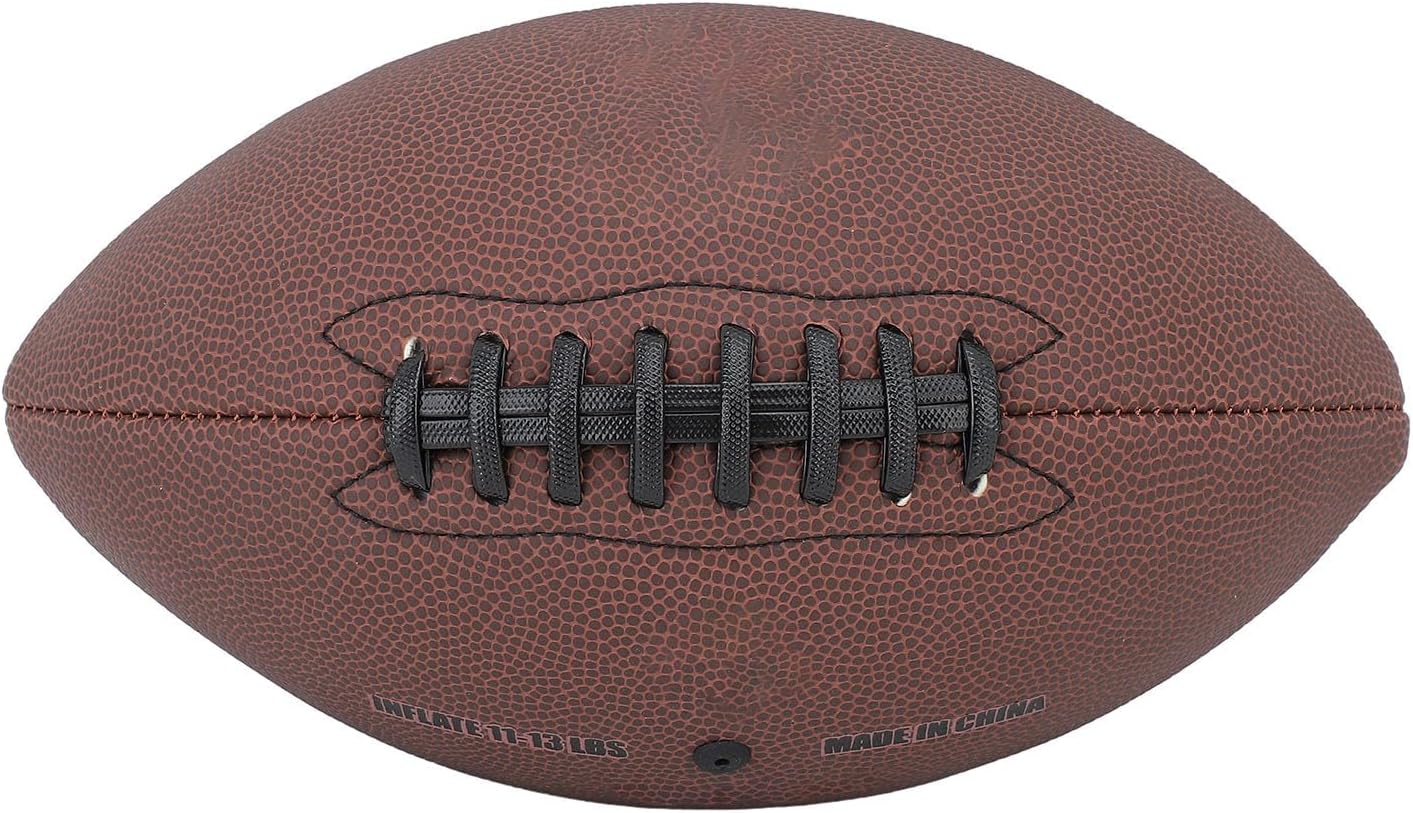 Rugby Ball Professional Size 6,PU Rugby Ball,Lightweight Portable High Elasticity Impact r esistance Training Rugby Ball for Sports Game