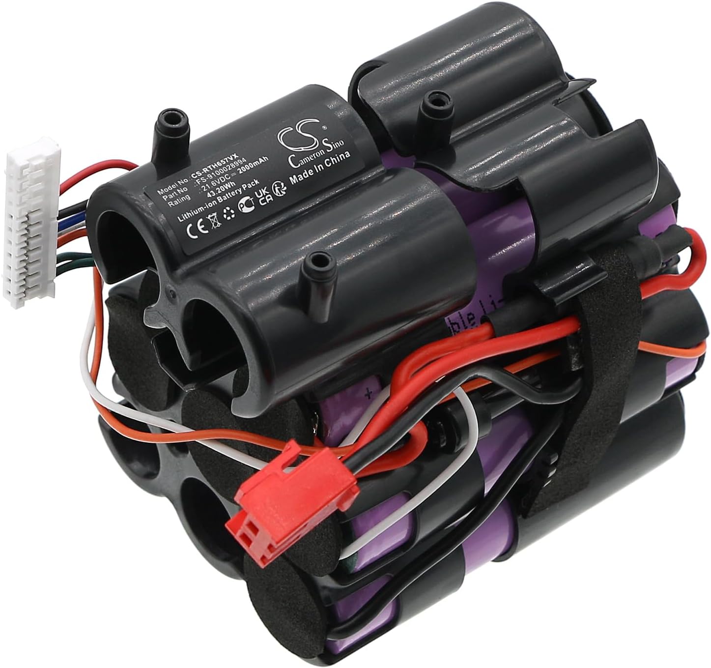 Cameron Sino Battery for Rowenta Air Force Light, MS6573, MS6573WP/BA0, MS657x PN:Rowenta FS-9100028994 2000mAh / 43.20Wh