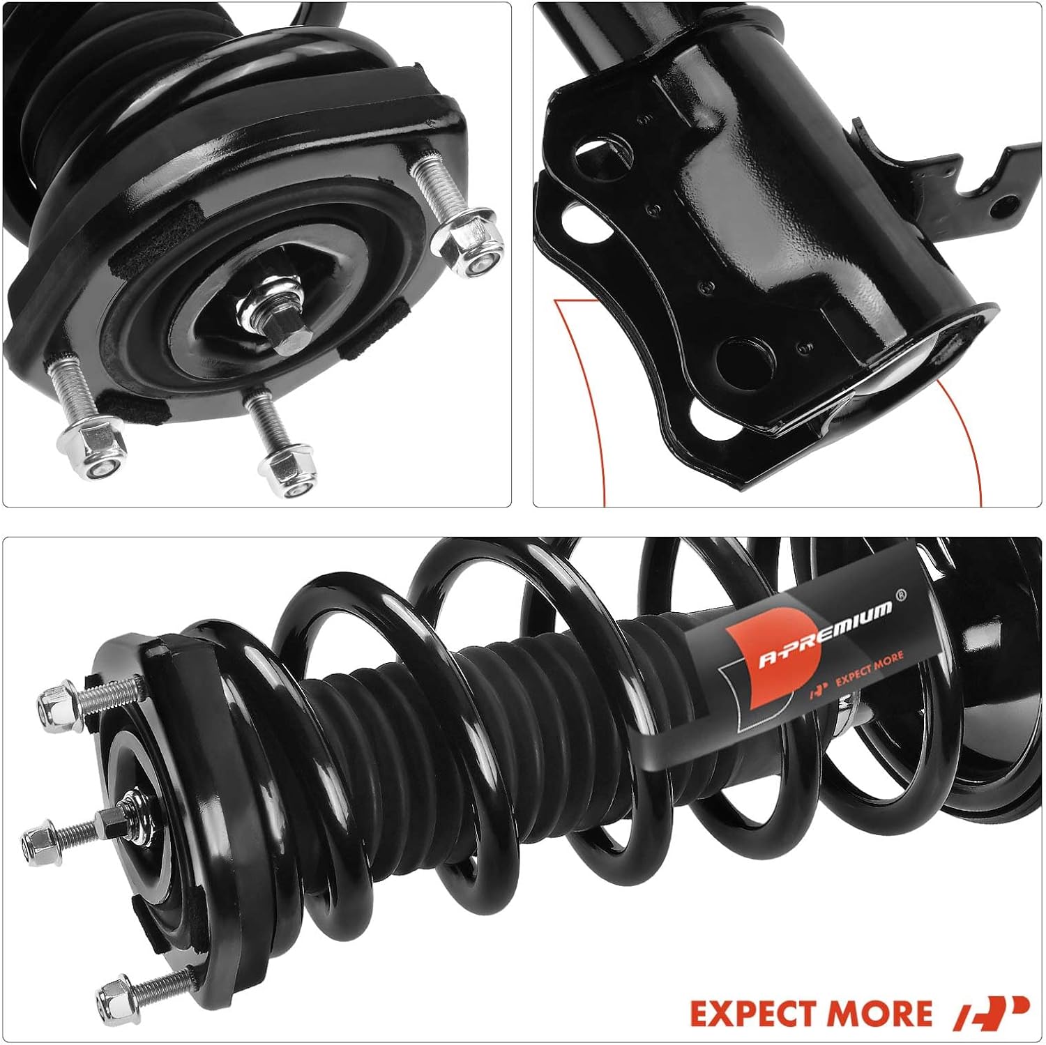 A-Premium Rear Struts Compatible with [AWD] Toyota Highlander 2001-2003 & Lexus RX300 1999-2003 - 2x Replacement Suspension Complete Strut Assembly Shock with Coil Spring