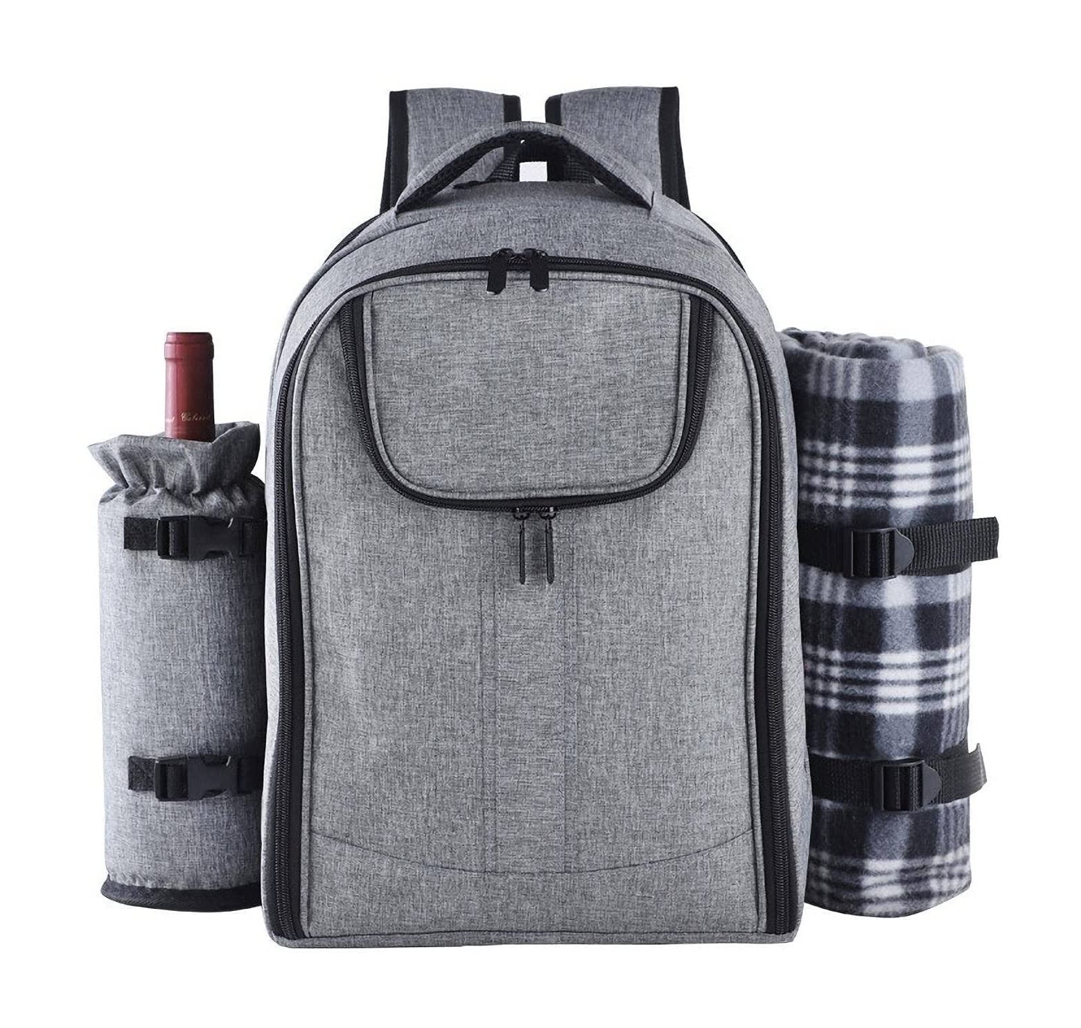 Cestino da Picnic Feste Zaino per Cestino da Picnic per Impermeabile Portatile con Scomparto Termico Isolato Gita all’Aperto