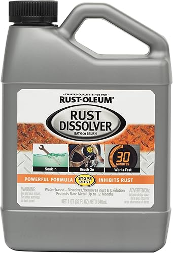 Vista 20 de Rust-Oleum Eliminador de óxido para remojar y bañar; removedor de corrosión resistente para herramientas metálicas, automóviles, bicicletas