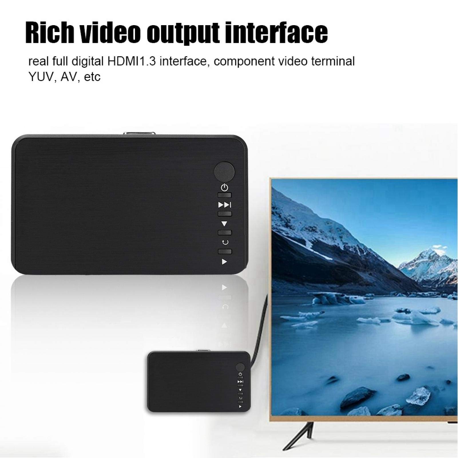 Cyfrowy odtwarzacz multimedialny 1080P Full-HD, HDMI 1080P HD Audio i wideo odtwarzacz multimedialny z pilotem na podczerwień, cyfrowy odtwarzacz multimedialny 1080P Full-HD(EU)