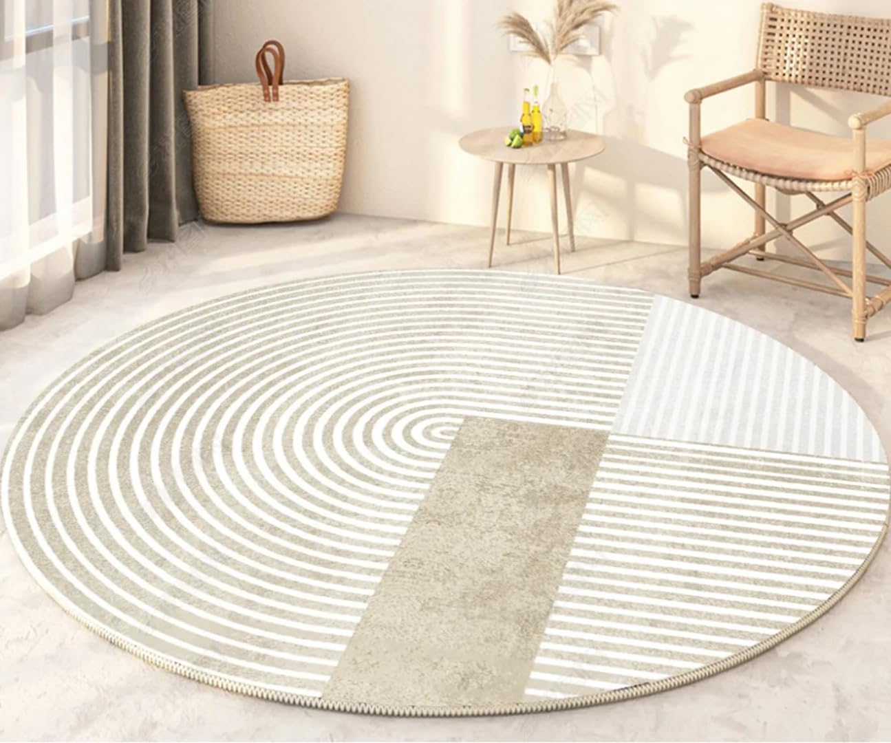 Tapis minimaliste moderne 200x200 cm pour grand salon chic et décoration de chambre à coucher