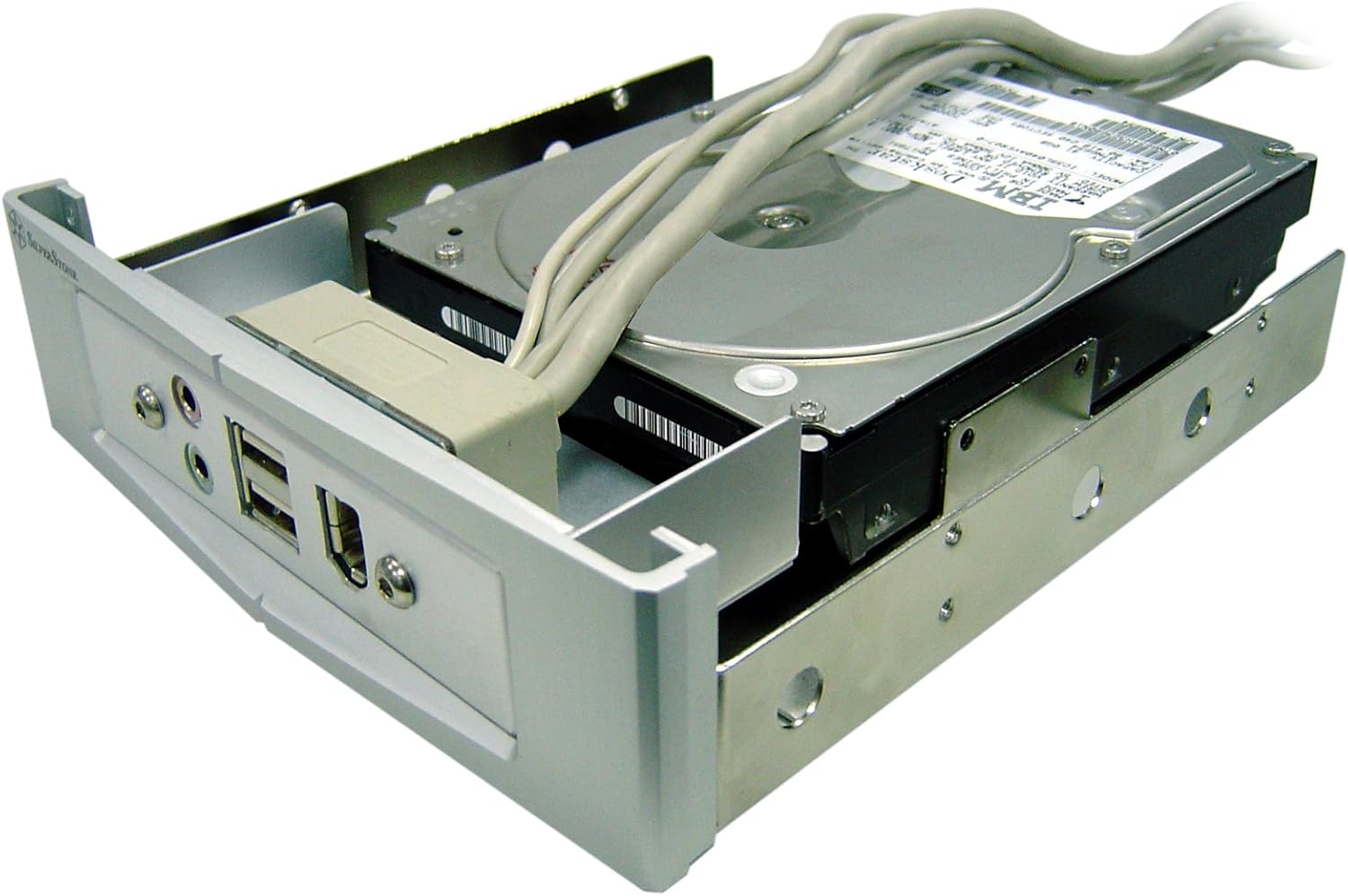 Silver Stone SST-FPS01-C 12.7mm Slim Optical Drive to 1 USB 3.0 Type-C, Micro SD/SD Card Reader Conversion Drive Bay