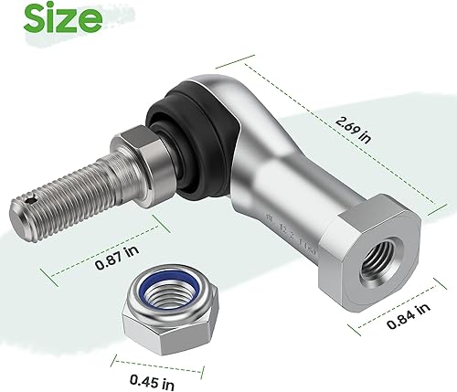Miniatura 6 de 10L0L Kit de extremo de barra de acoplamiento de rótula para Club Car Precedent 2004-up, OEM # 102022601, 102288301