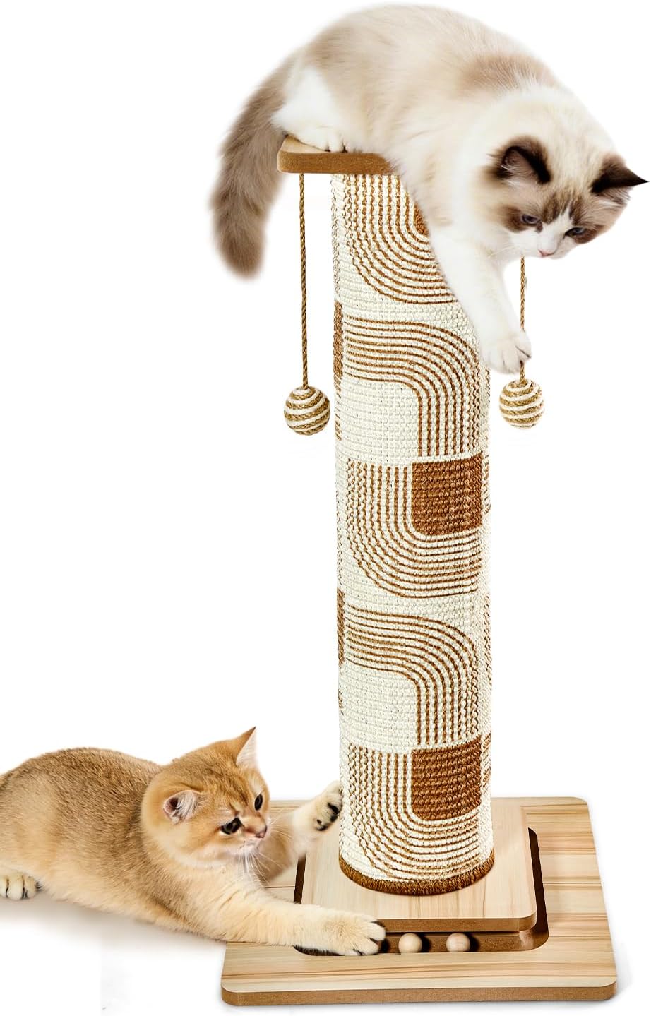 Rascador para gatos torre alta 31 pulgadas con sisal natural