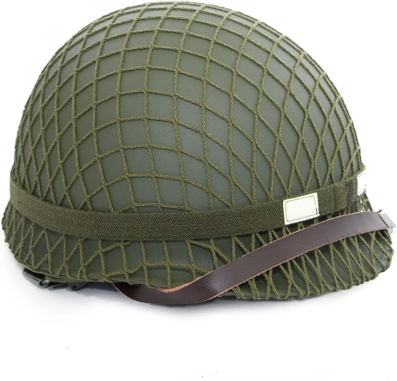 WWII US WW2 M1 Helmet Steel Shell with Net Cover Chin Strap
