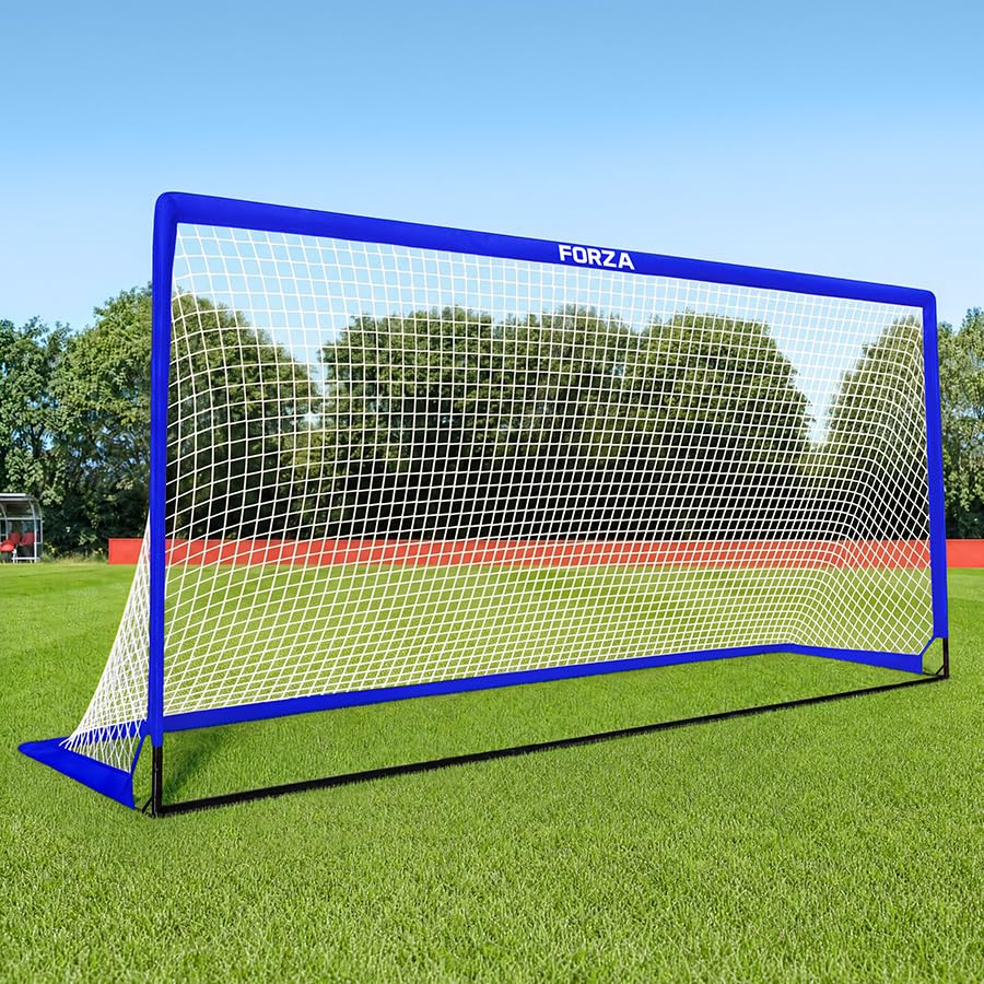 FORZA Square Pop-Up Football Goal [6 Sizes] (Electric Blue, 12ft x 6ft, Single Goal)