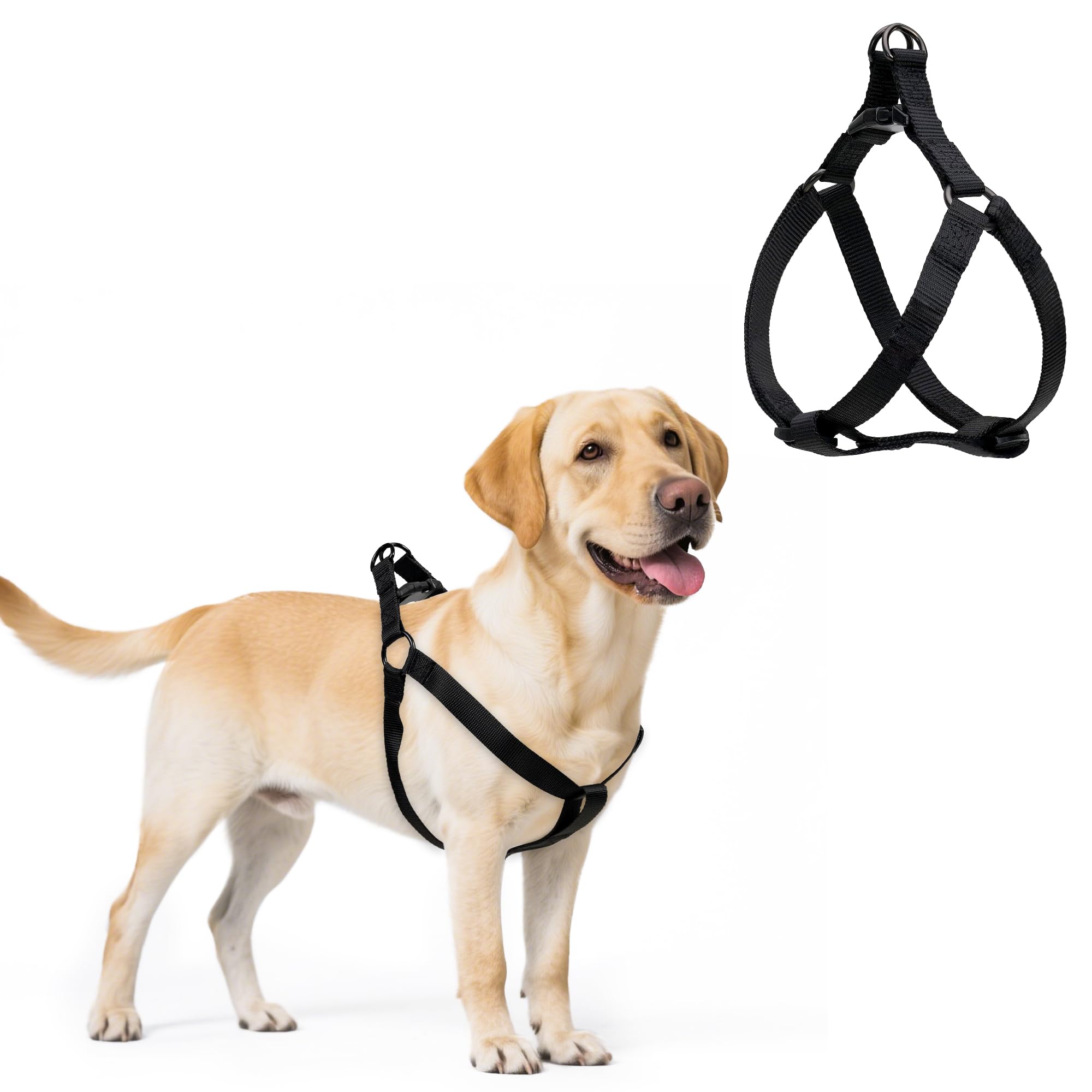 Jestrem No Pull Dog Harness, Adjuster and Soft Breathable Nylon, Step in Dog Harness for Outdoor Walking Hiking