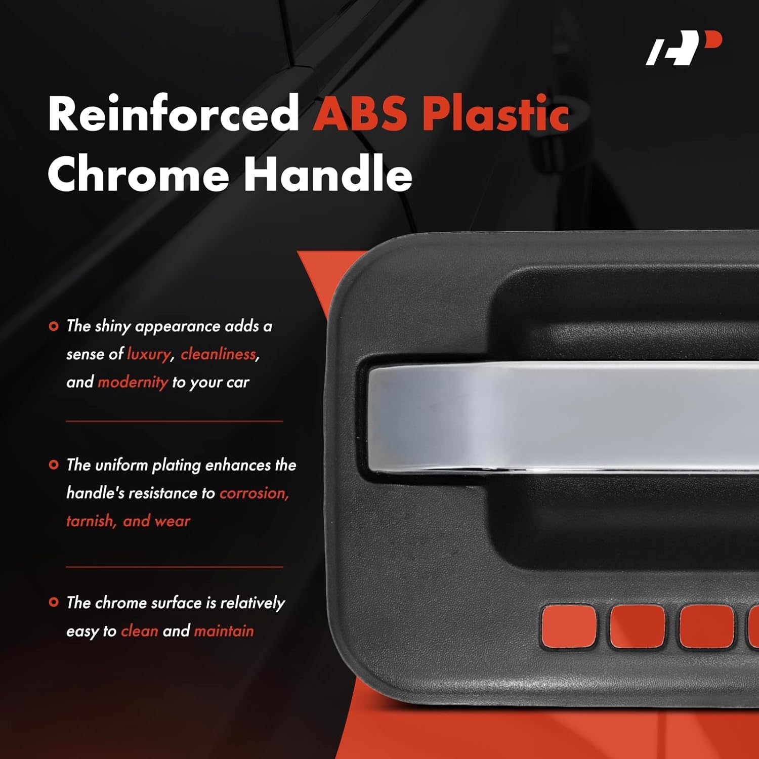 A-Premium Front Left Driver Side Exterior Door Handle with Keypad Hole Compatible with Ford F-150 F150 2009-2014, Textured Black Housing with Chrome Lever, Replace# CL3Z1522405AAMA