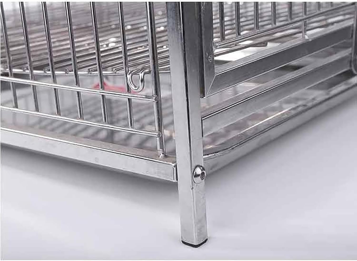 Wrought Iron Bird Carrier - Stainless Steel Breathable Travel Cage for Parakeets, Lovebirds, African Grey