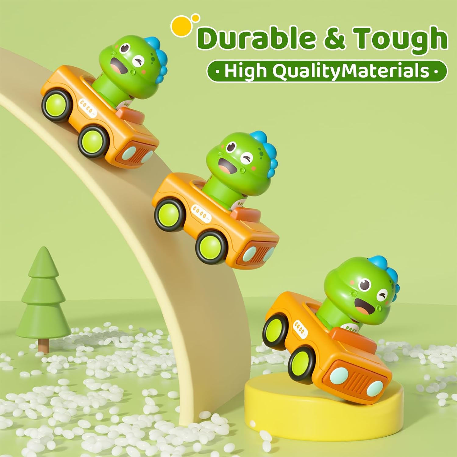 Press and Go Dinosaur Car Toys for 1 Year Old Boy|First Birthday Baby Toys 12-18 Months Toddler Age 1-2| Cars for Toddlers 1-3