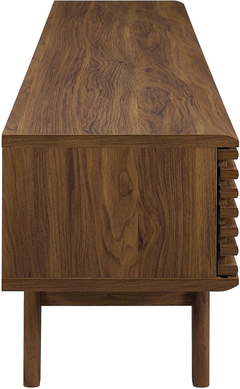 Modern Contemporary Living Room Lounge Club Lobby Media TV Stand Console Table, Wood, Natural Brown