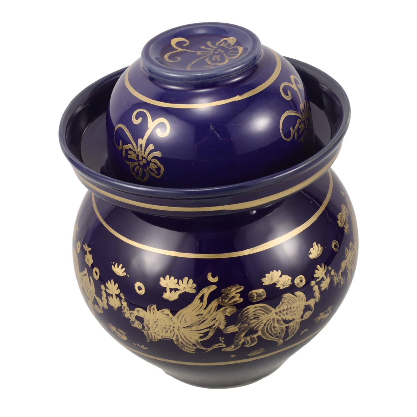 Toyvian Tarro de Cerámica para Encurtir con Tapa Hermética, Capacidad Grande y Diseño Tradicional para Fermentación y Almacenamiento en Uso Doméstico