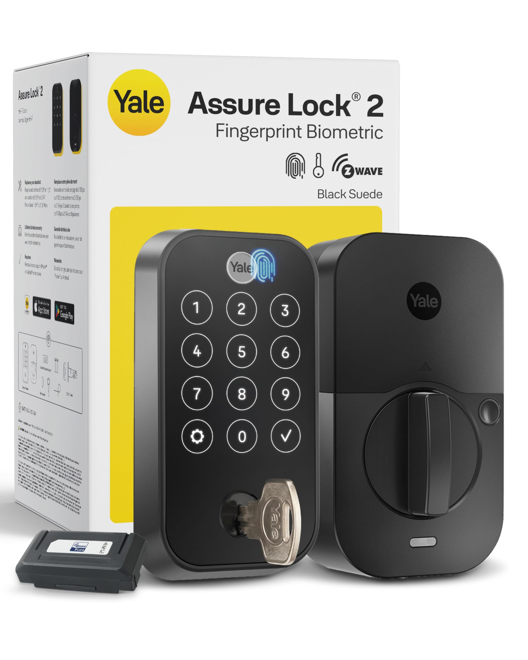 Yale Z-Wave Smart Lock Deadbolt, Keypad & Fingerprint Access