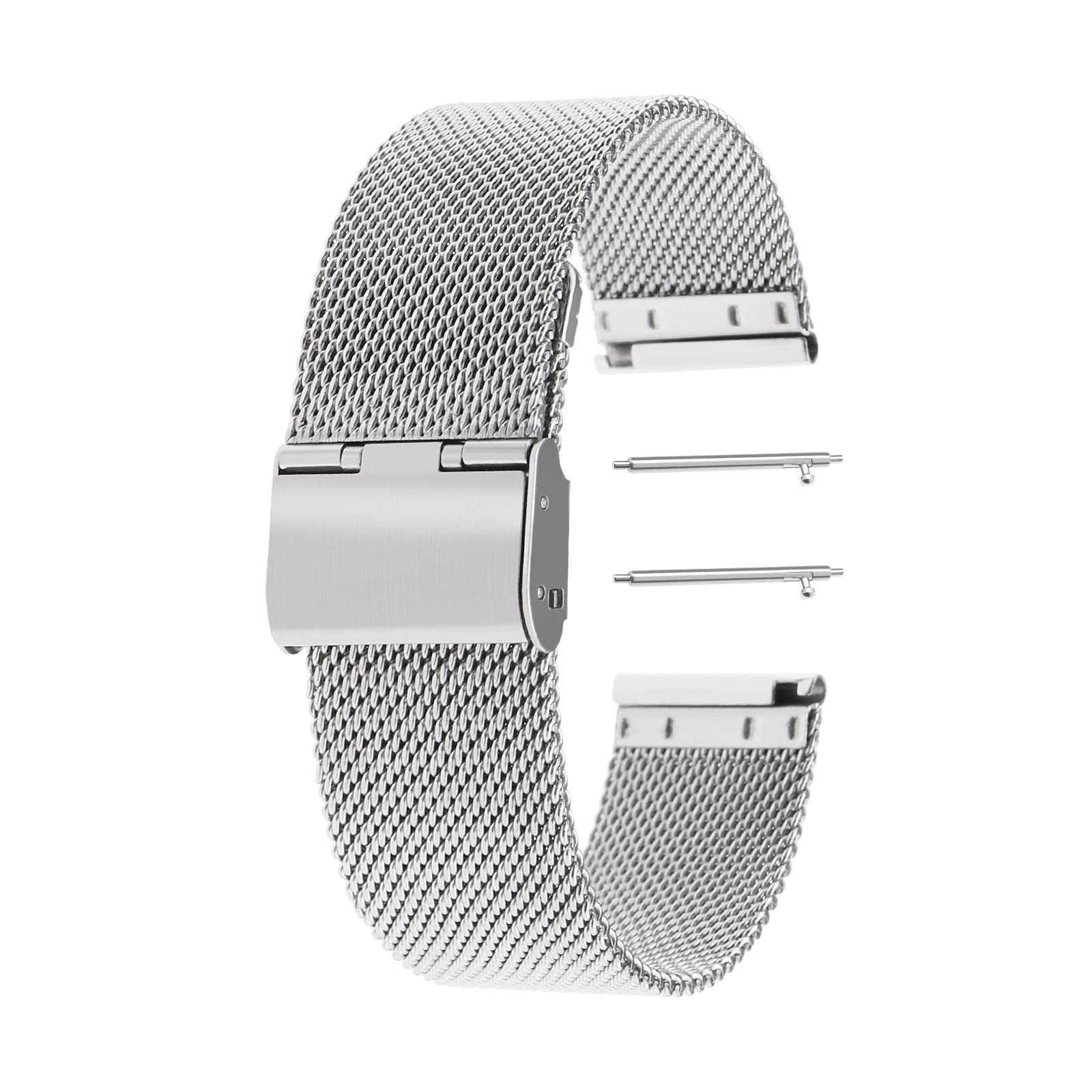 Create idea Watch Strap Compatible with Amazfit Pace/Compatible with Stratos/GTR 47mm/ GTR 2/GTR 2e for 135-200mm Wrist Stainless Steel Mesh Watch Band Wristband