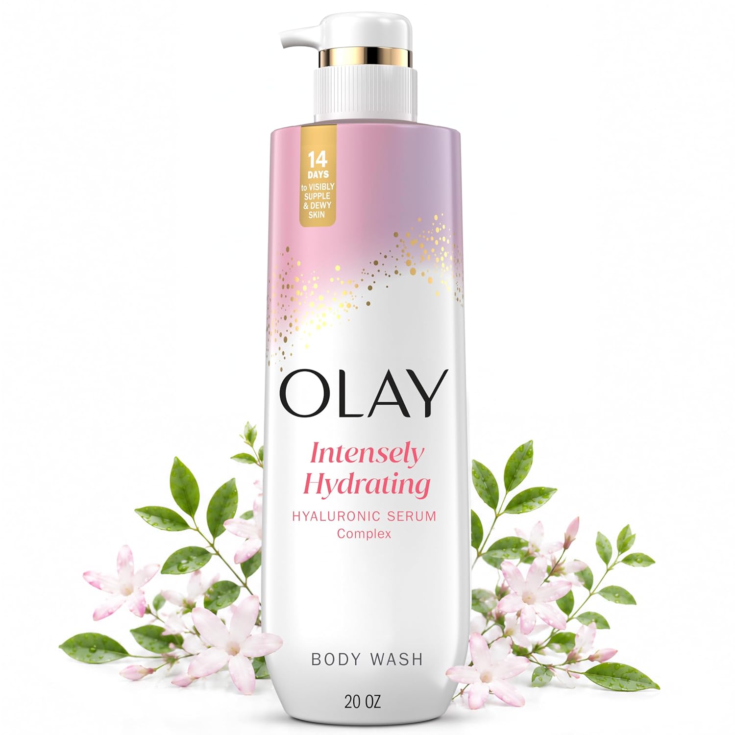 Olay Body Wash for Women, Intensely Hydrating, Hyaluronic Acid Serum Complex, Renews Moisture, Free of Parabens & Phthalates, Vitamin B3 Lameller Technology, For All Skin Types, 26 fl oz