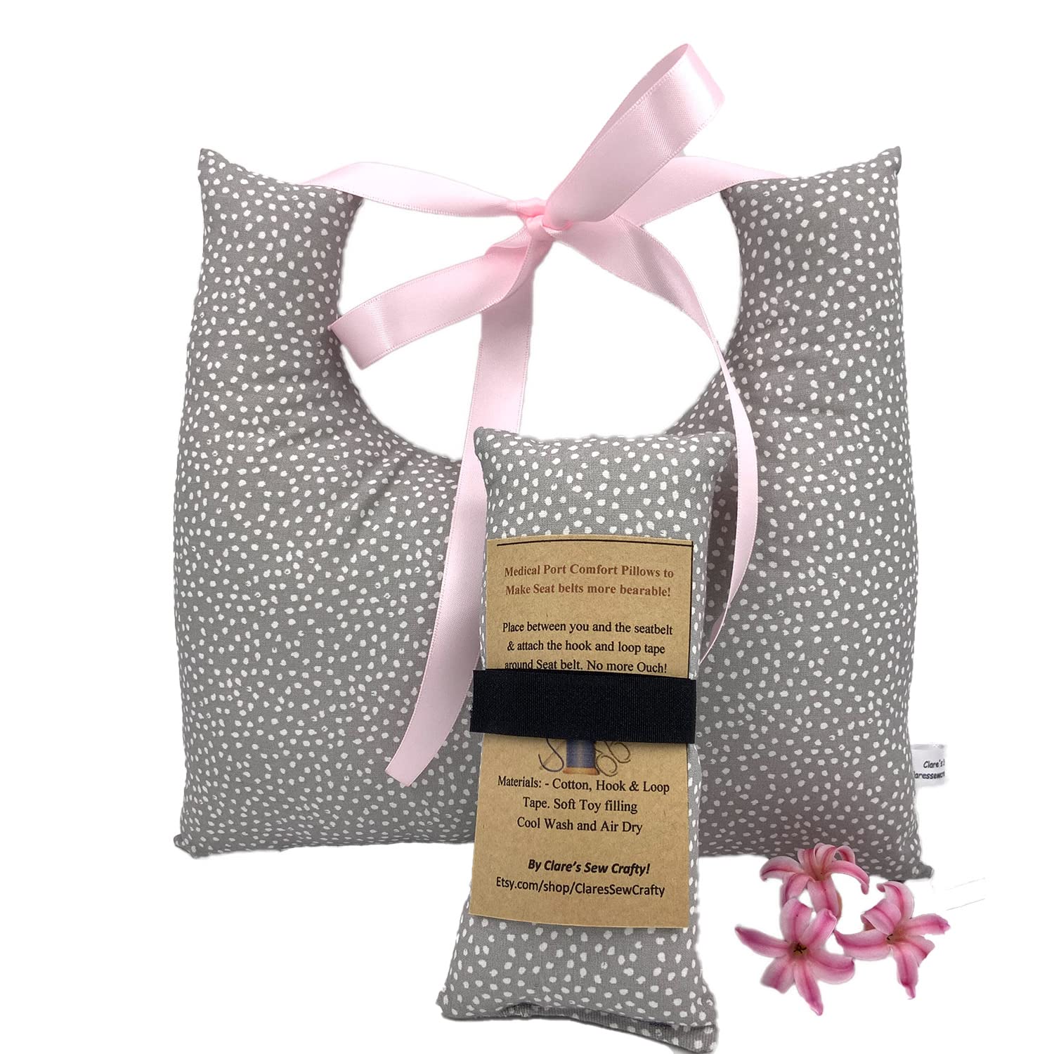 Many Patterns 10"x9" Underarm Single Mastectomy Lumpectomy Augmentation Job Gift Set +6" Seatbelt Pad, Breast Cushion Pillow SLNB Top Surgery (Speckled) โ image 1