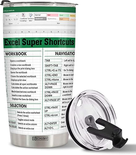 Miniatura 1 de Excel Tumbler Group Excel Shortcut Tumbler Excel Hoja de trucos Hoja de cálculo de viaje Contabilidad Estudiante Contador Senior CPA Regalo para
