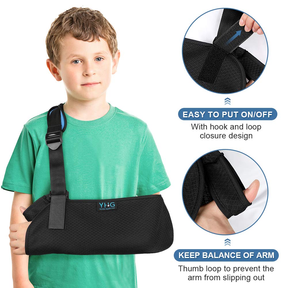 Amazon.com: Lengthened Youth Arm Support Shoulder Immobilizer for Kids, Arm Sling for Children Broken Arm, Elbow, Wrist Support and Injury Recovery, Fits Left and Right Arm : Health & Household