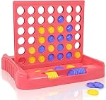 Pup Go 4 dans un Row Jeux de conseil pour les enfants Âge 3 4 5 6 7 8 9, Fun Family Board Jeu pour les enfants & Adultes, Classique 2-Player Jeu de stratégie avec 6 Disques de rechange, Jouet éducatif parfait pour les filles de garçons (bleu)