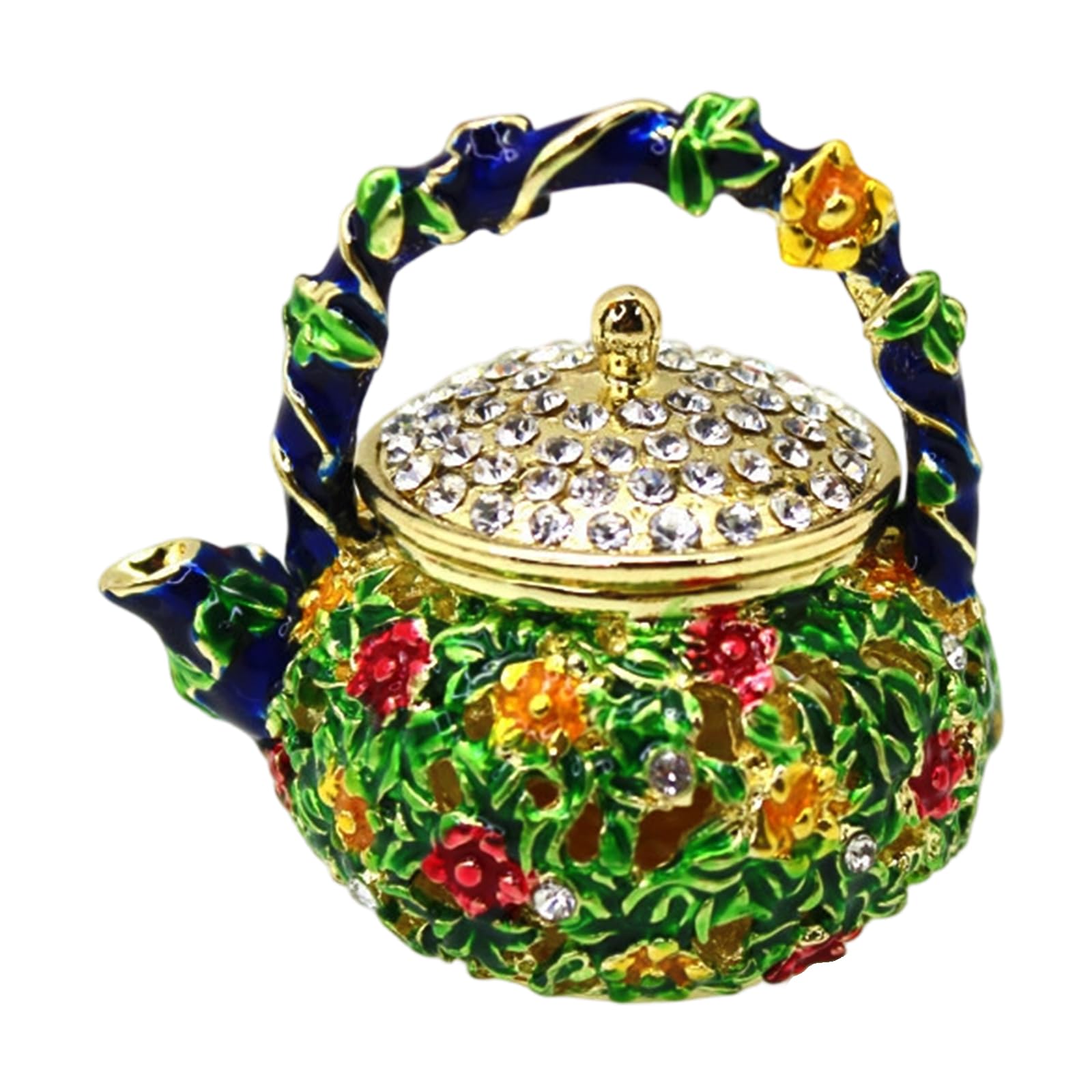 Kaeltsyn Unique Enameled Jewelry Box in Chinese Teapot Design for Giving Coating Jewelry Box