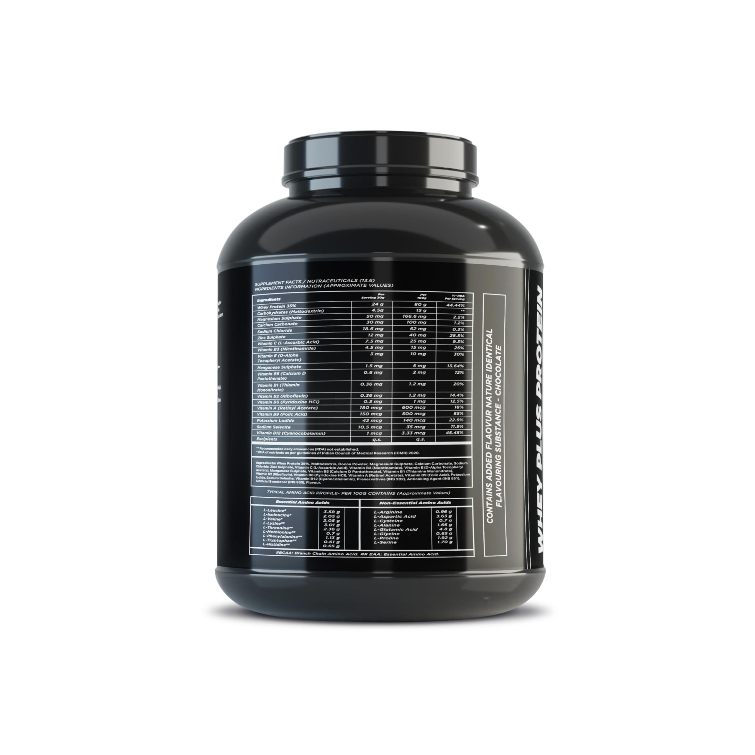 Whey Protein Plus 2kg with 80gm High Protein, 4.8gm EAA, 1.7gm Glutamine Whey Protein Powder for Lean Muscle Gain, Post Workout Recovery, Strength & Energy 50 Servings Chocolate Delight — Amazon image 6