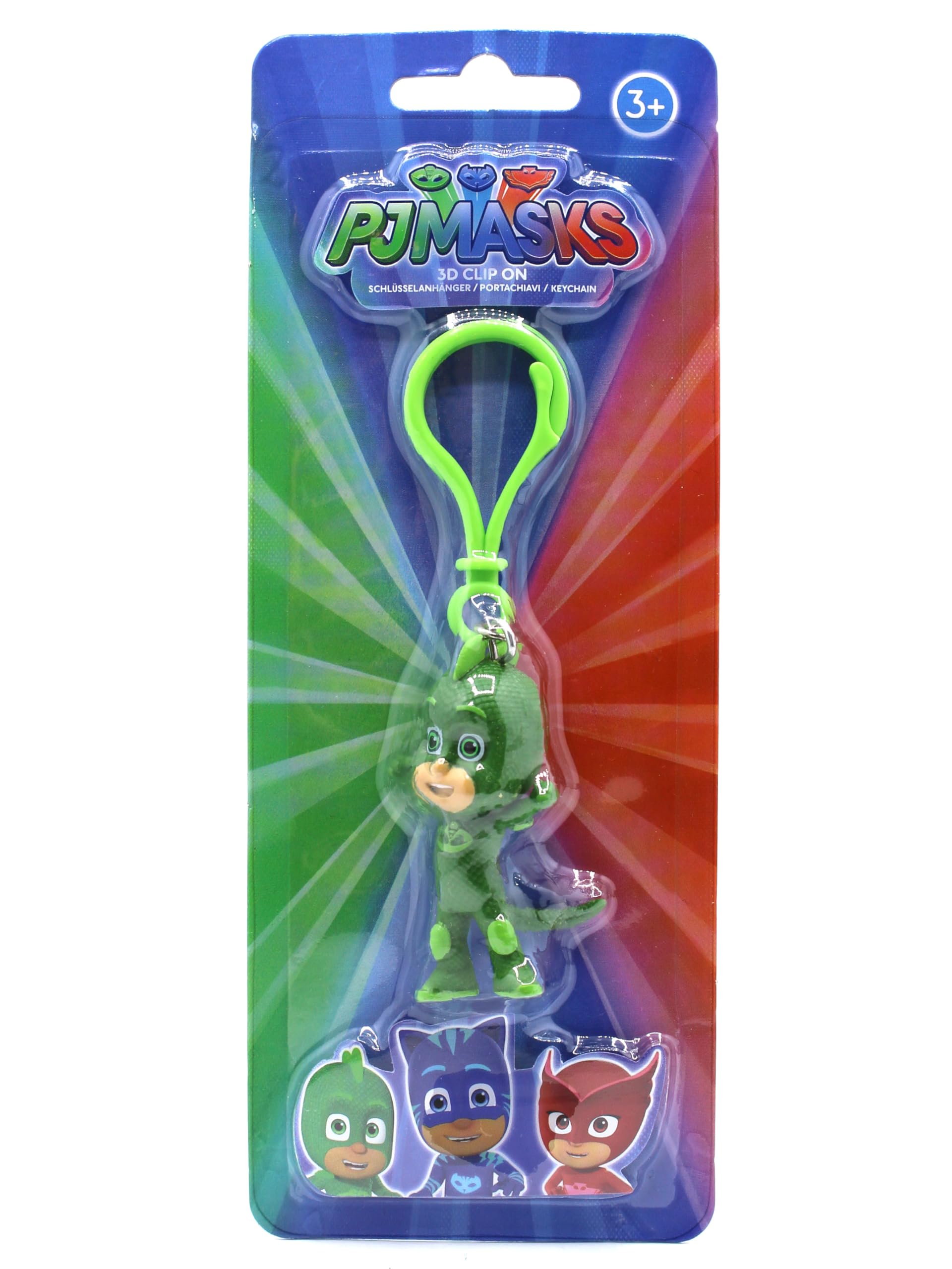 PJ Masks 3D PVC Key Chain/Clip On 6 cm - 6 Different Designs PJ Masks 3D PVC Key Chain/Clip On 6 cm - 6 Different Designs