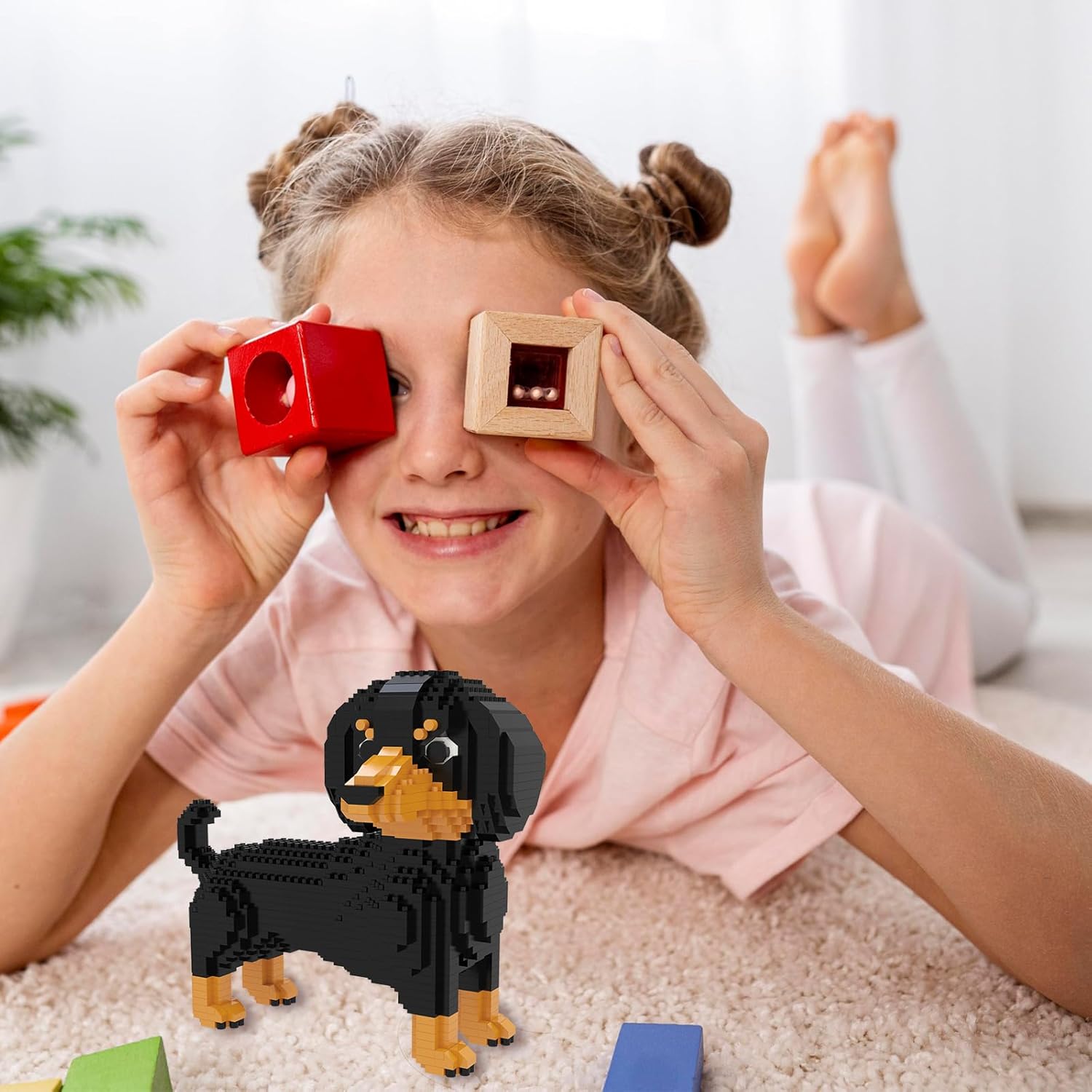 Larcele Micro Building Blocks Set, DIY Mini Building Toy Bricks for Age Over 12 Years, 1154 Pieces KLJM-02 (Dachshund 2) - Image 7