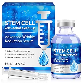 Stem Cell Serum for Face 1.2 fl.oz, Stem Cell Anti-Aging Ampoule, Anti Aging Smooth Nourish & Moisturize Skin Serum