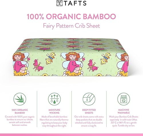 Miniatura 2 de TAFTS Sábanas de Bambú para Niños y Niñas - Sábanas de Bambú 100% Pura Viscosa Orgánica - Sábanas de Bambú 400TC - 1 pieza - 8" Deep Pocket - Tacto