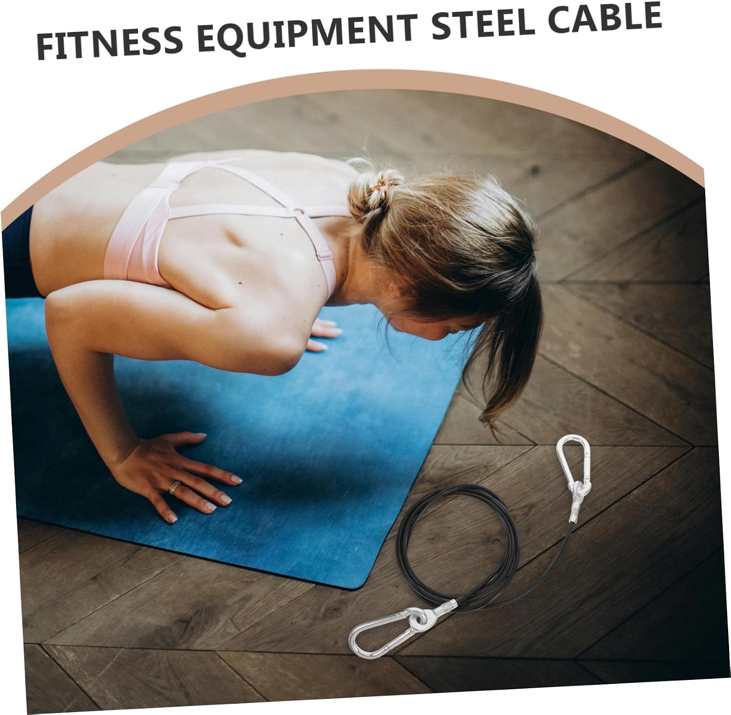 Black Fitness Steel Cable Pulley System, for Home Gym image 3