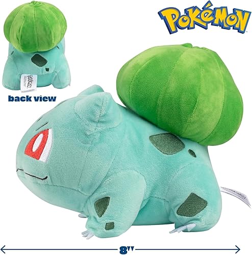 Miniatura 2 de Pokemon Bulbasaur - Peluche de iniciación de 8 pulgadas, con licencia oficial, auténtico juguete de peluche suave, regalo para niños, niñas, mayores