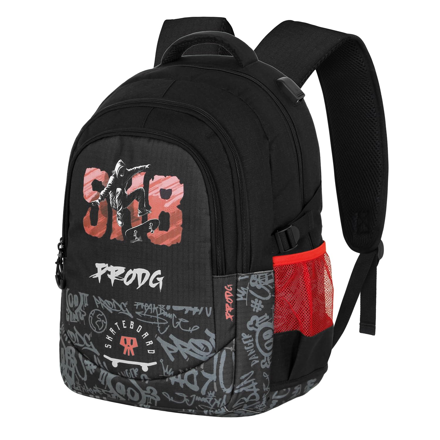 PRODG SK8-Mochila Running Plus, Negro, 34 x 46 cm, Capacidad 32 L