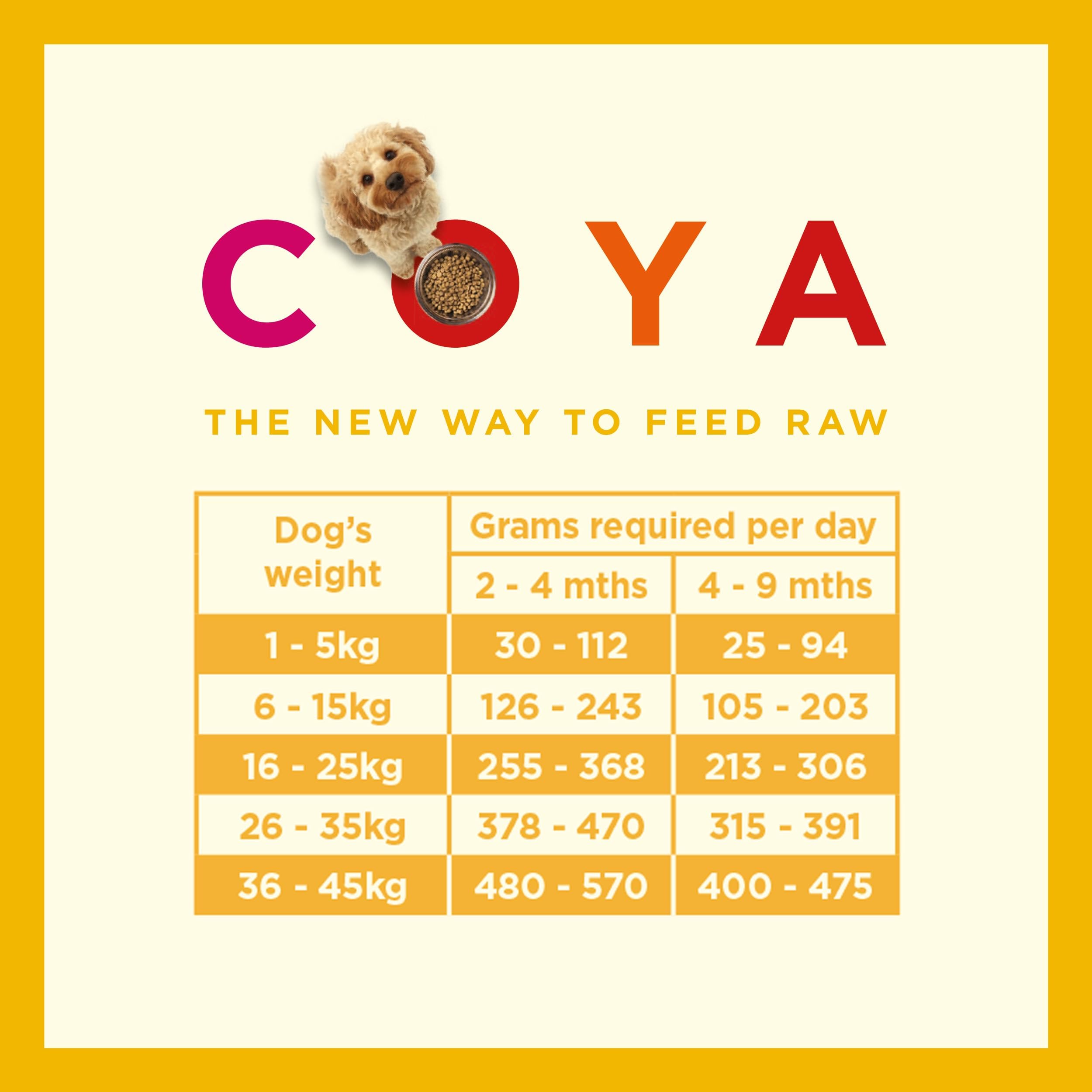 COYA Freeze-Dried Raw Puppy Food, Chicken (6 x 150g) Hypoallergenic & Grain Free, Made With 80% Meat & 20% Fruit & Vegetables | Complete Dog Food In A Easy Freeze-Dried Solution, Raw Without The Chore