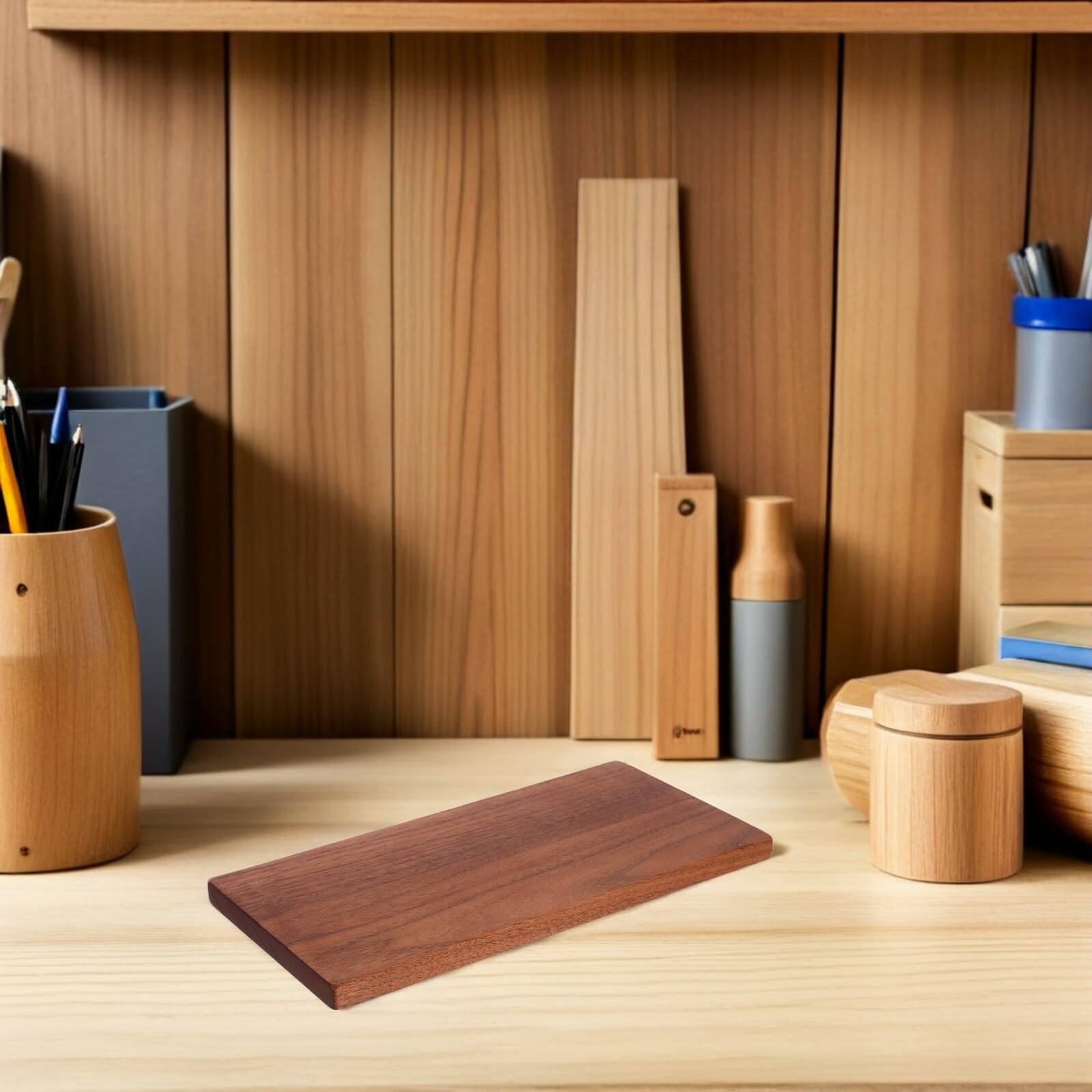 ARTIBETTER Assi di Legno di Noce Grezzo 20X10X2 CM Pannelli Decorativi in Noce per Lavori Artigianali Fai da Te Blocchi di Legno per Incisione e Progetti Creativi per Hobby e Arredamento