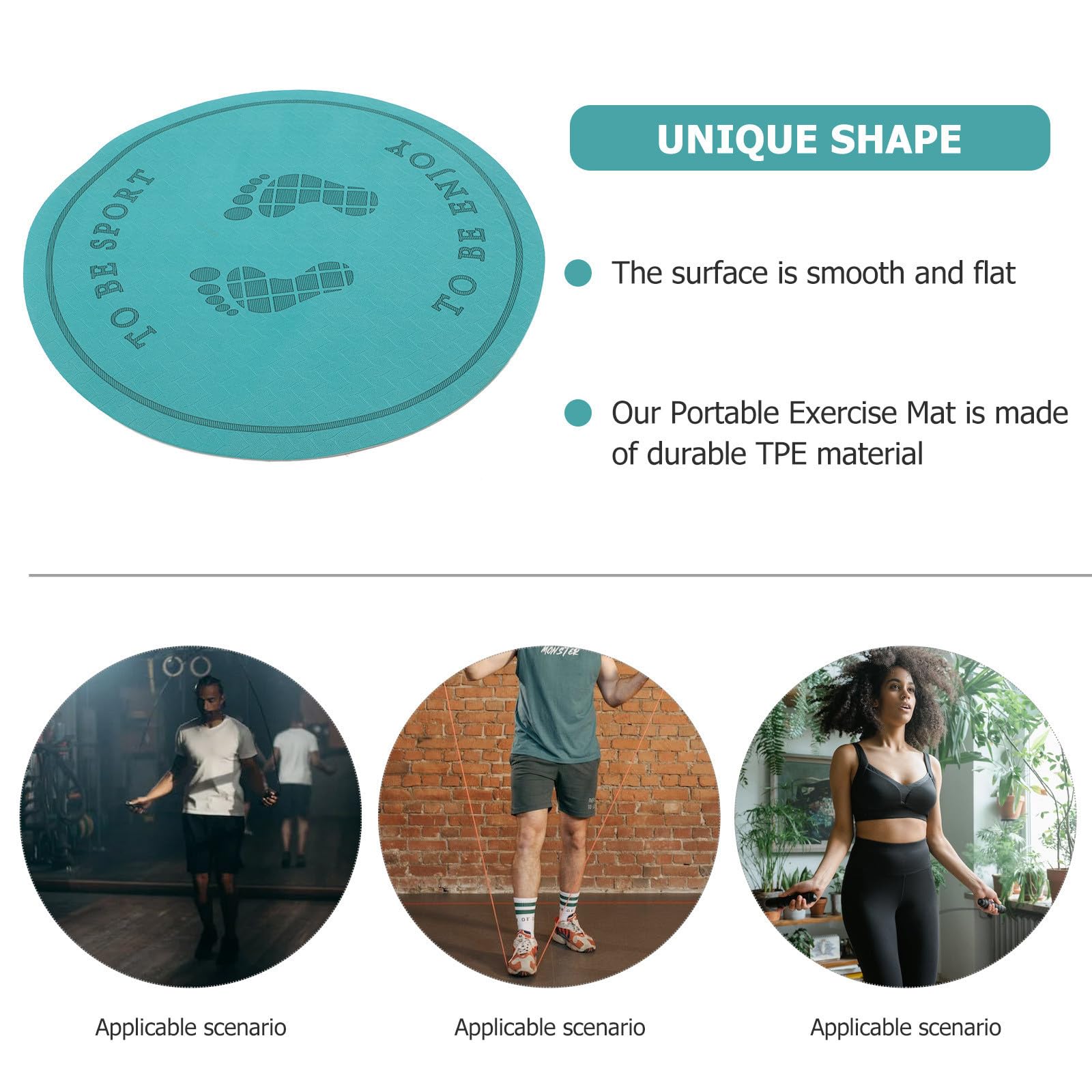 Happyyami 2 Uds Estera Para Saltar Almohadillas De Entrenamiento Para Piso Estera Para Cinta De Correr Cuerda Para Saltar Sin Cuerda Almohadilla De Yoga Almohadillas De Ejercicio Para Piso