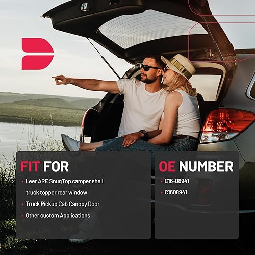 Miniatura 21 de BDFHYK C16-17796 20 inch 110Lbs/490N Gas Struts Shocks Lift Support for are Leer Camper Shell Topper Rear Window, Truck Bed Cover, Cabinet lid Door
