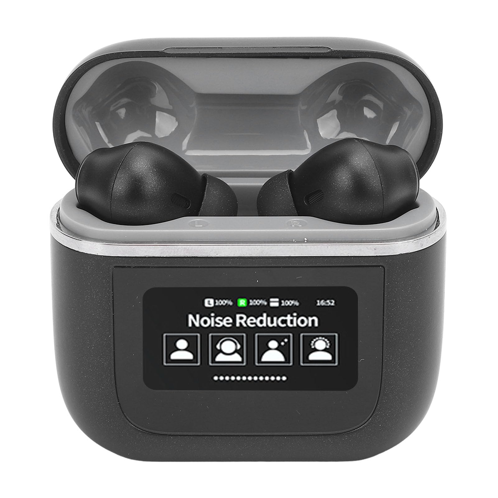 Auricolari Traduttore di Lingua Suono Stereo Avanzato in Tempo Reale 144 Lingue Auricolari per Viaggiatori (BLACK)
