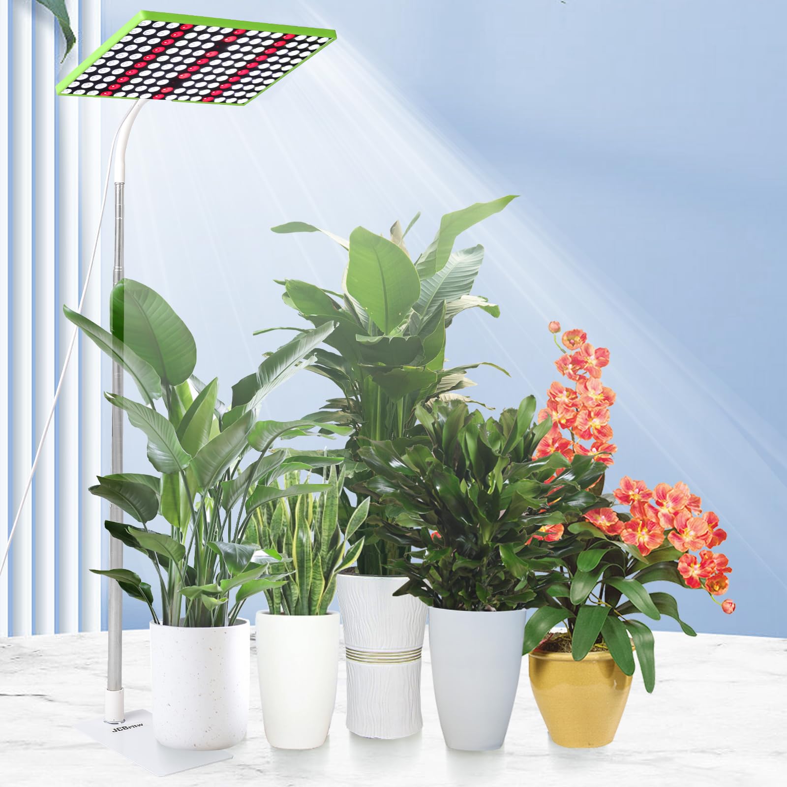 Amazon.co.jp: JCBritw 100W 植物育成ライトスタンド付き 自立式 