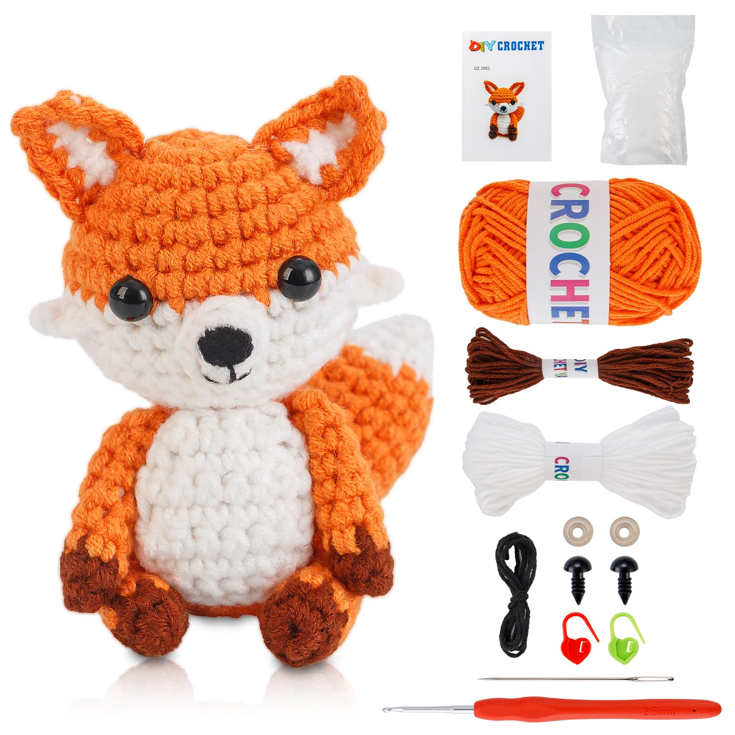 Crochet Kit for Beginners Crochet Animal Kit Crafts for Adults with Step by Step Video Tutorial Hobbies for Women Crochet kit Crochet Animals Beginner